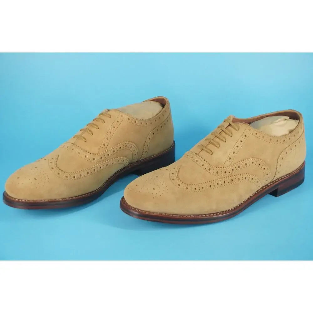 Allen Edmonds Hendrix Wingtop Oxford Suede Lace Up Dress Shoes SZ 9.5 New $495